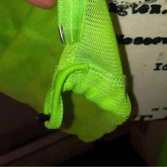 Neon Green Sheer jacket with Toggle Drawstring Waist - Picture 6 of 12